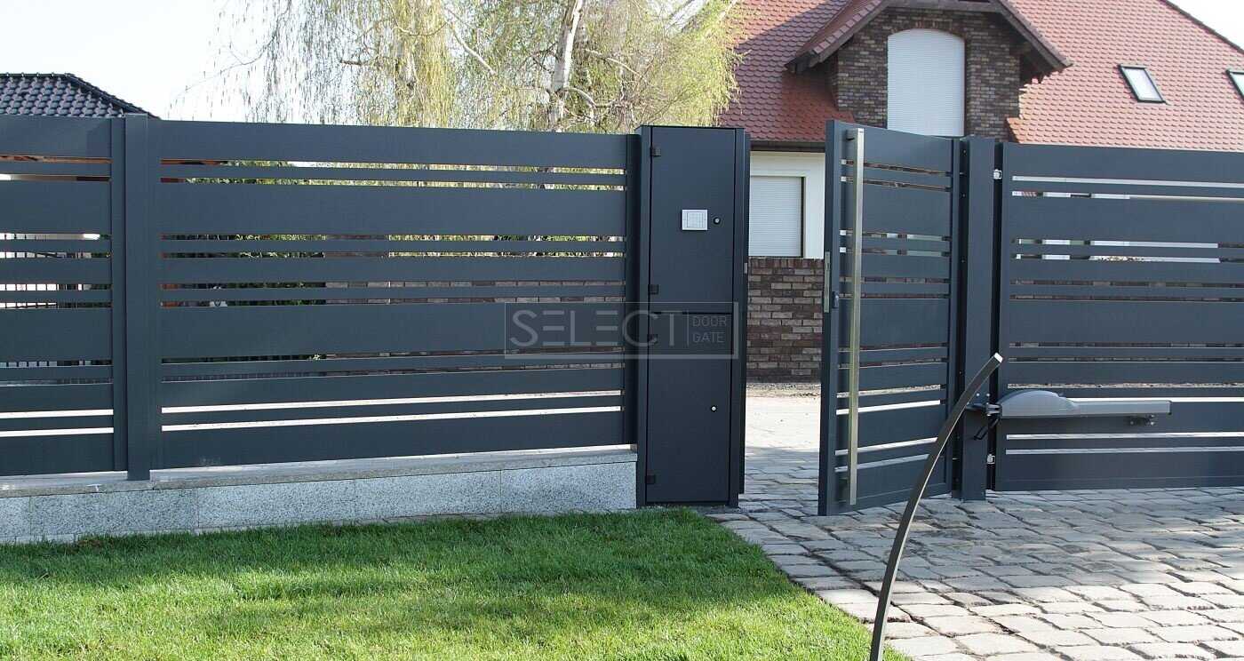 красиві сучасні ворота для приватного будинку - паркани та огорожі - європейський виробник у місті Ужгород